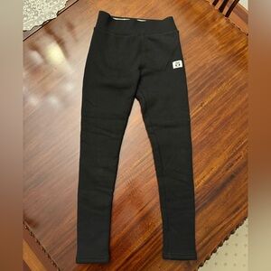 Black fleece-lined leggings NWOT